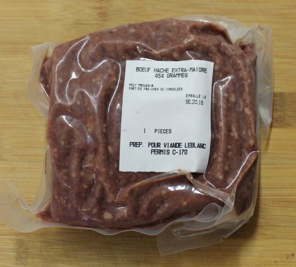 Boeuf Haché Extra-maigre 454 grammes 2412